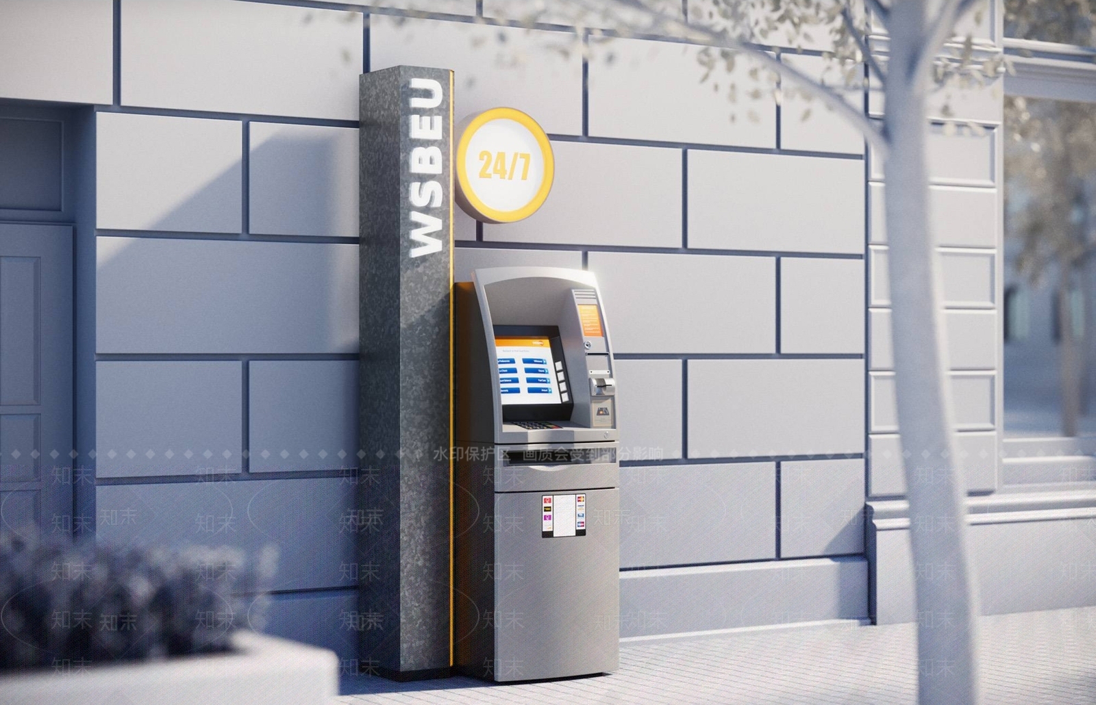 现代ATM取款机3D模型下载【ID:659581197】