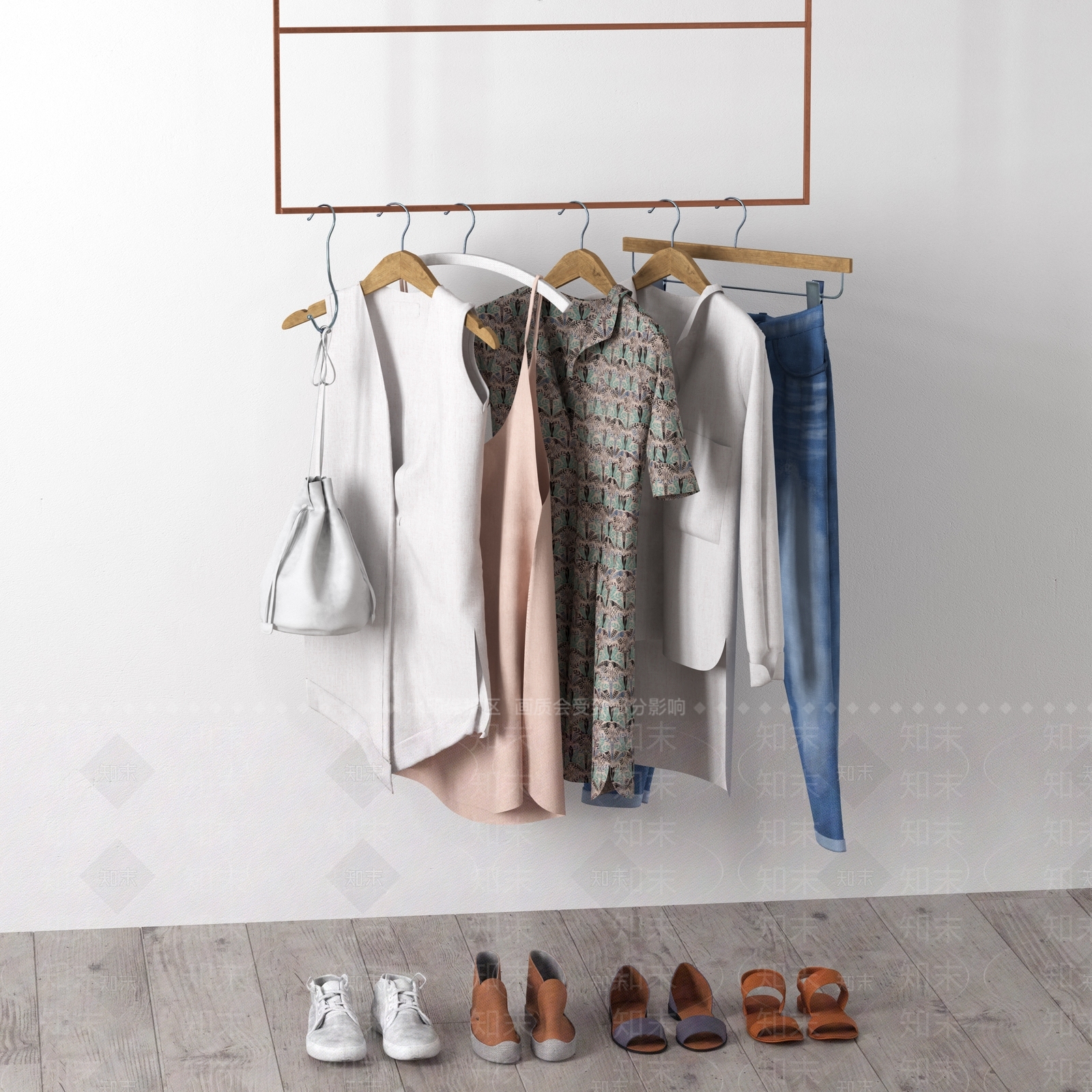 现代展示服装3D模型下载【ID:459585182】