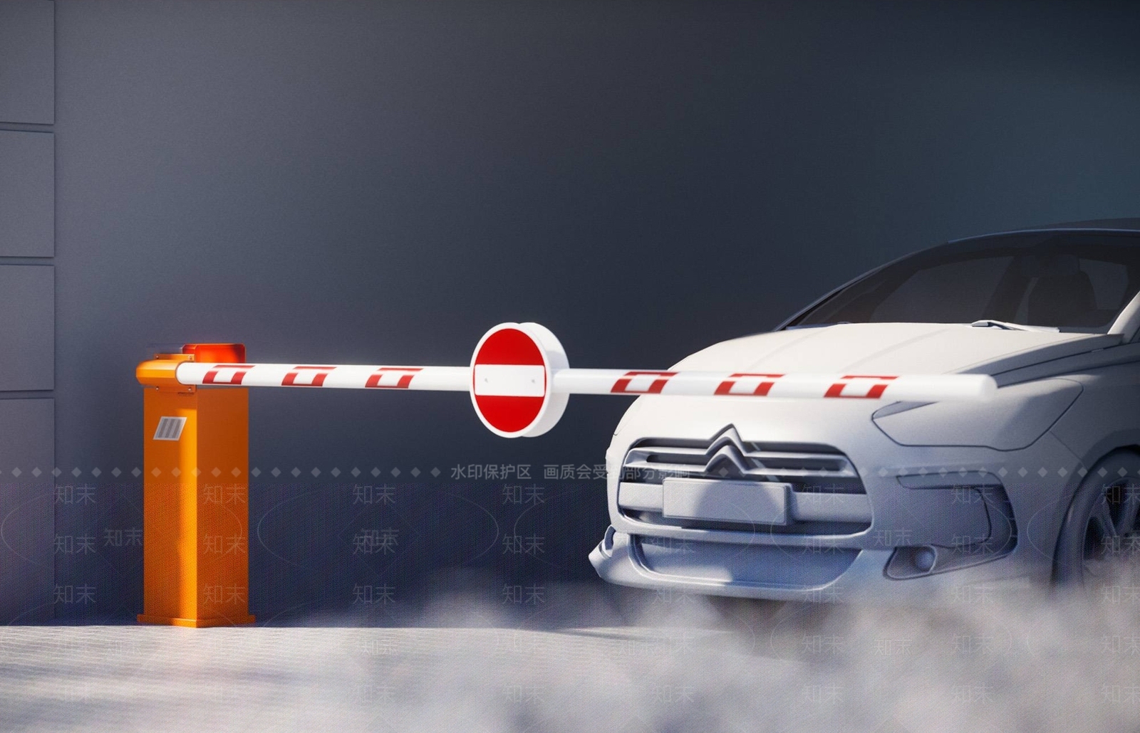 现代摆闸3D模型下载【ID:659587118】