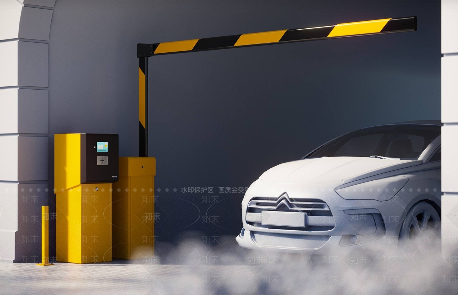 现代摆闸3D模型下载【ID:659587124】