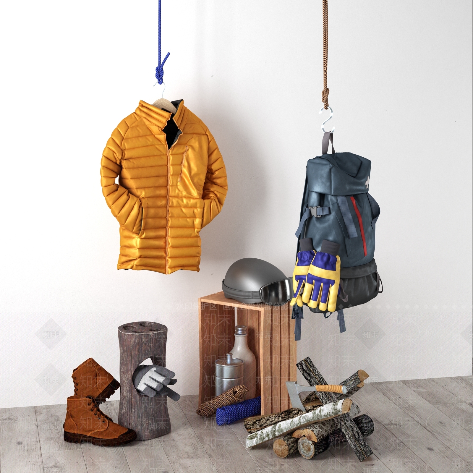 现代展示服装3D模型下载【ID:459587188】