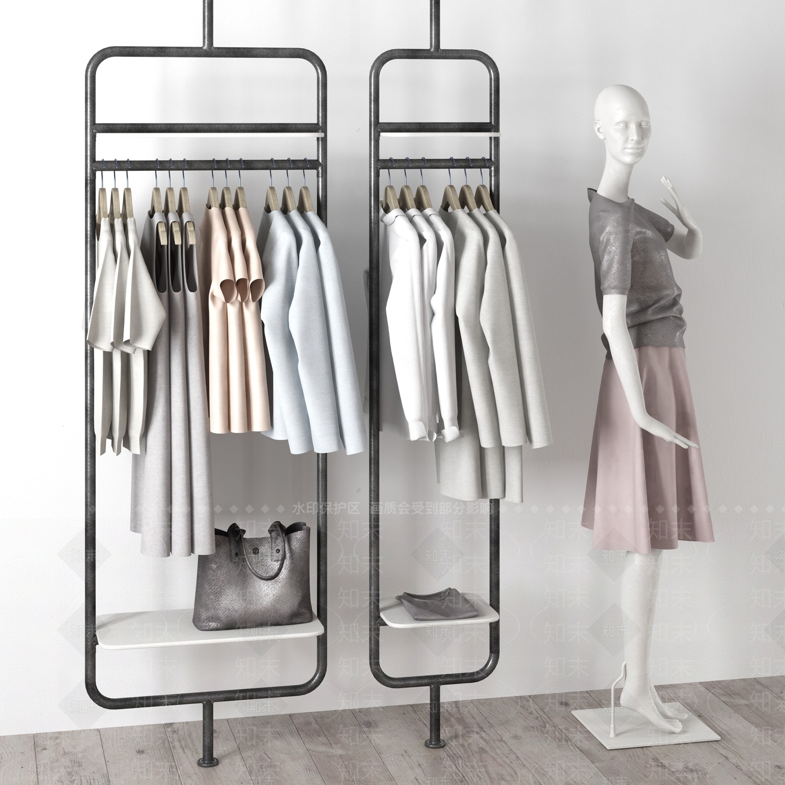 现代展示服装3D模型下载【ID:459588122】