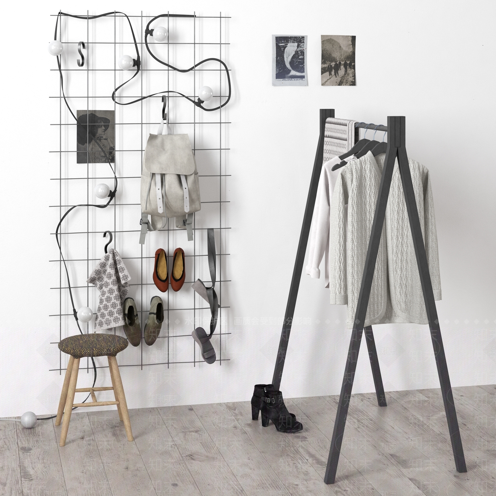 北欧展示服装3D模型下载【ID:459588136】