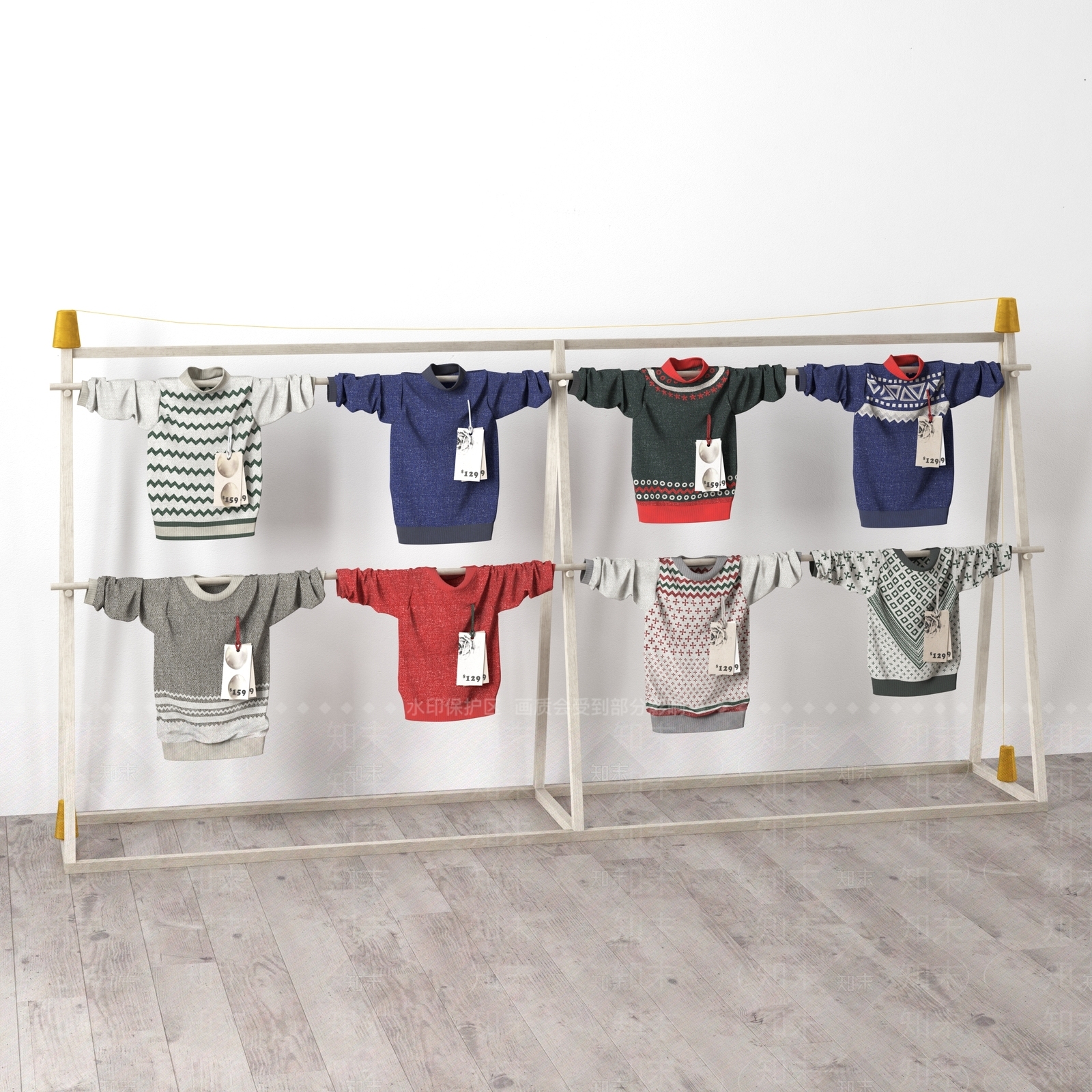 北欧展示服装3D模型下载【ID:459588174】