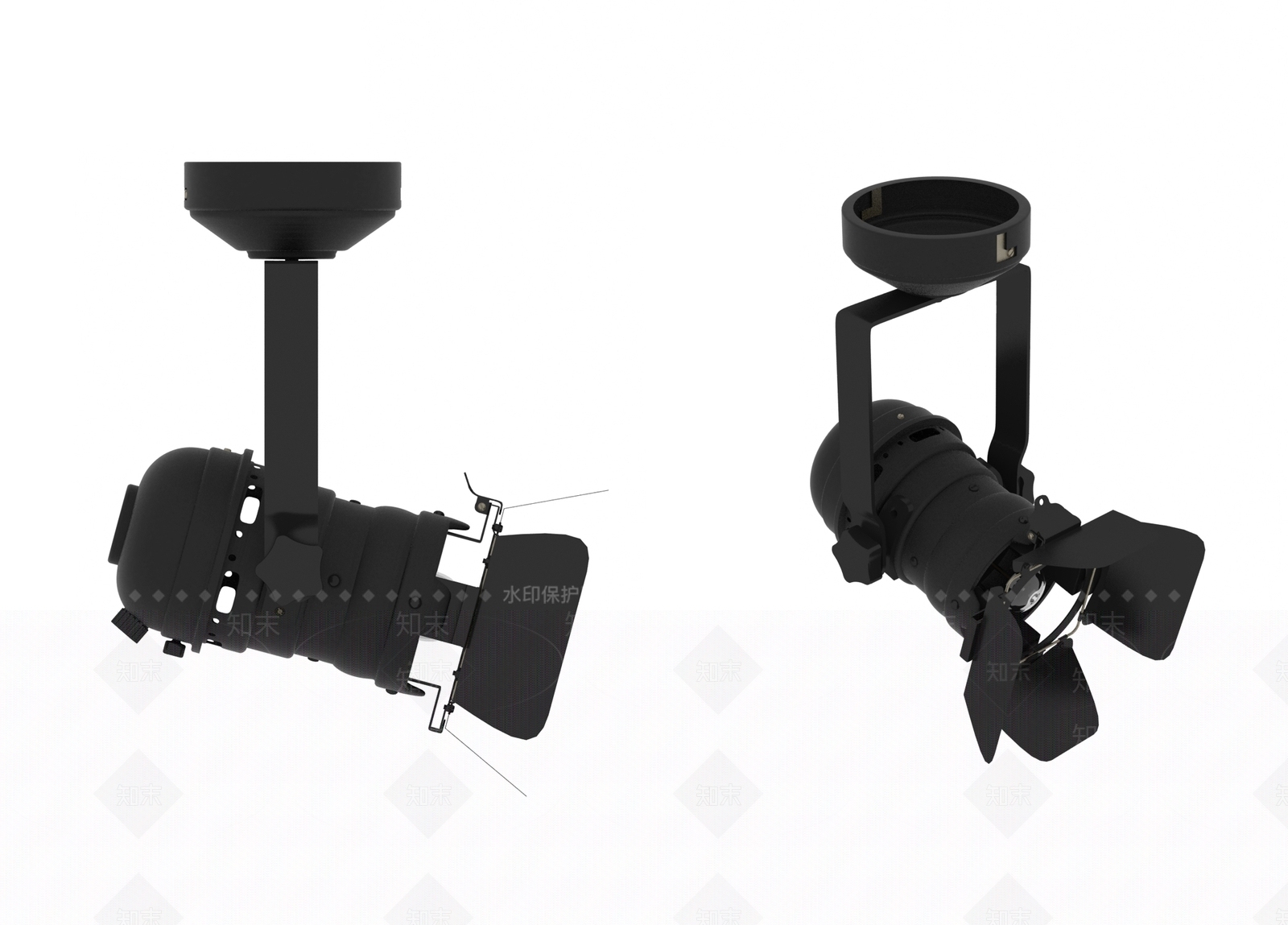 现代风格射灯SU模型下载【ID:959645425】