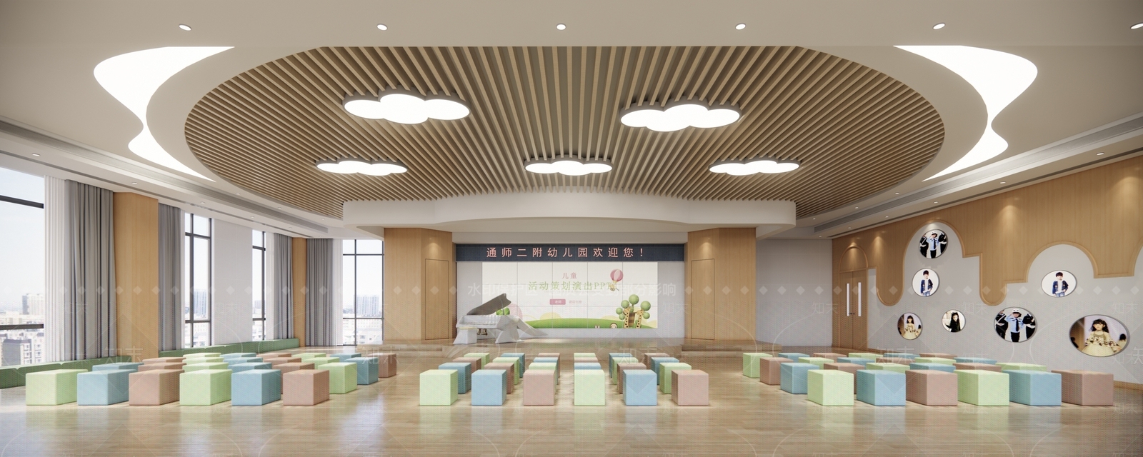 现代风格报告厅SU模型下载【ID:859650276】