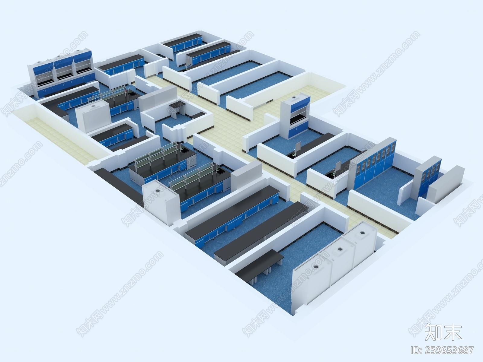 现代实验室3D模型下载【ID:259653687】
