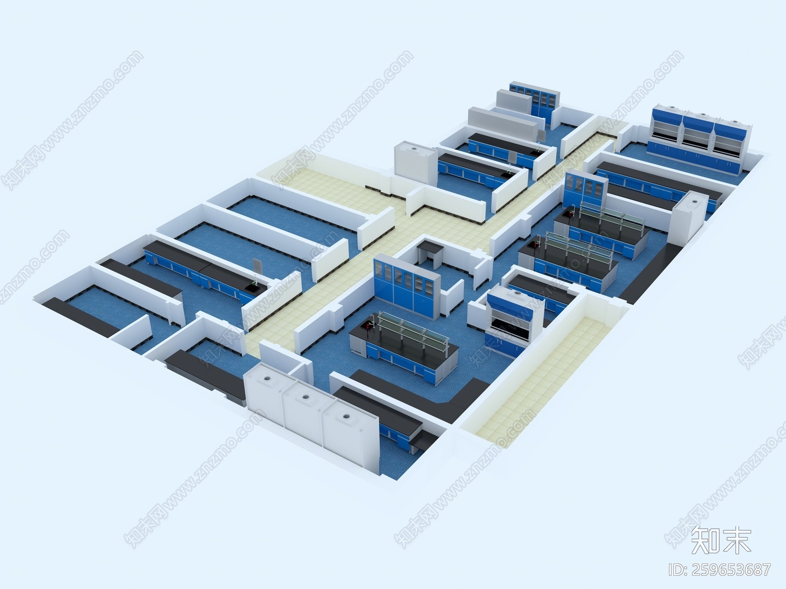 现代实验室3D模型下载【ID:259653687】