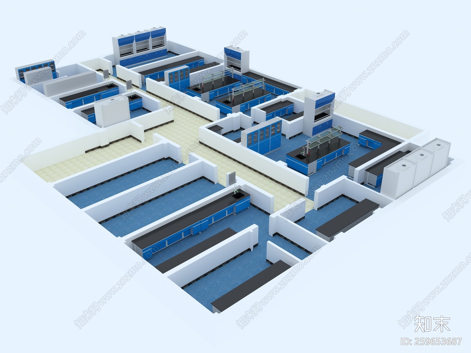 现代实验室3D模型下载【ID:259653687】