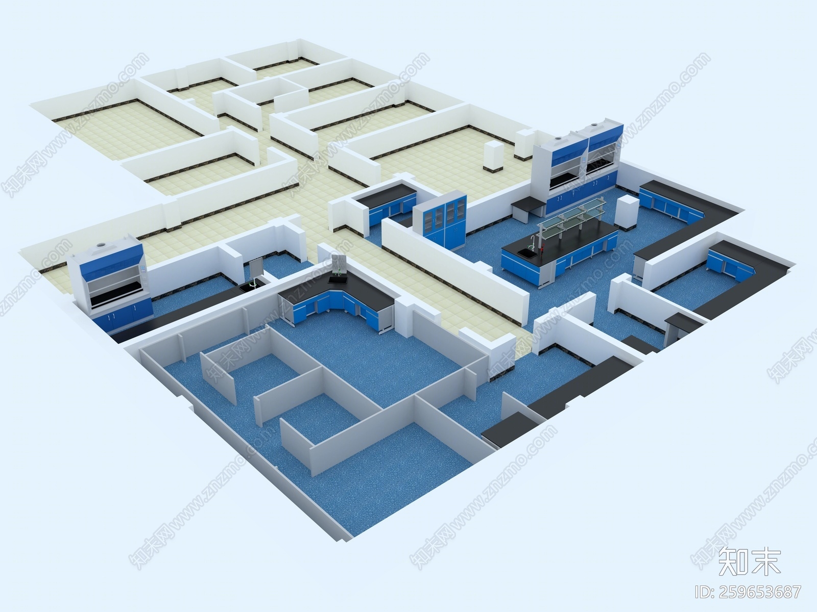现代实验室3D模型下载【ID:259653687】