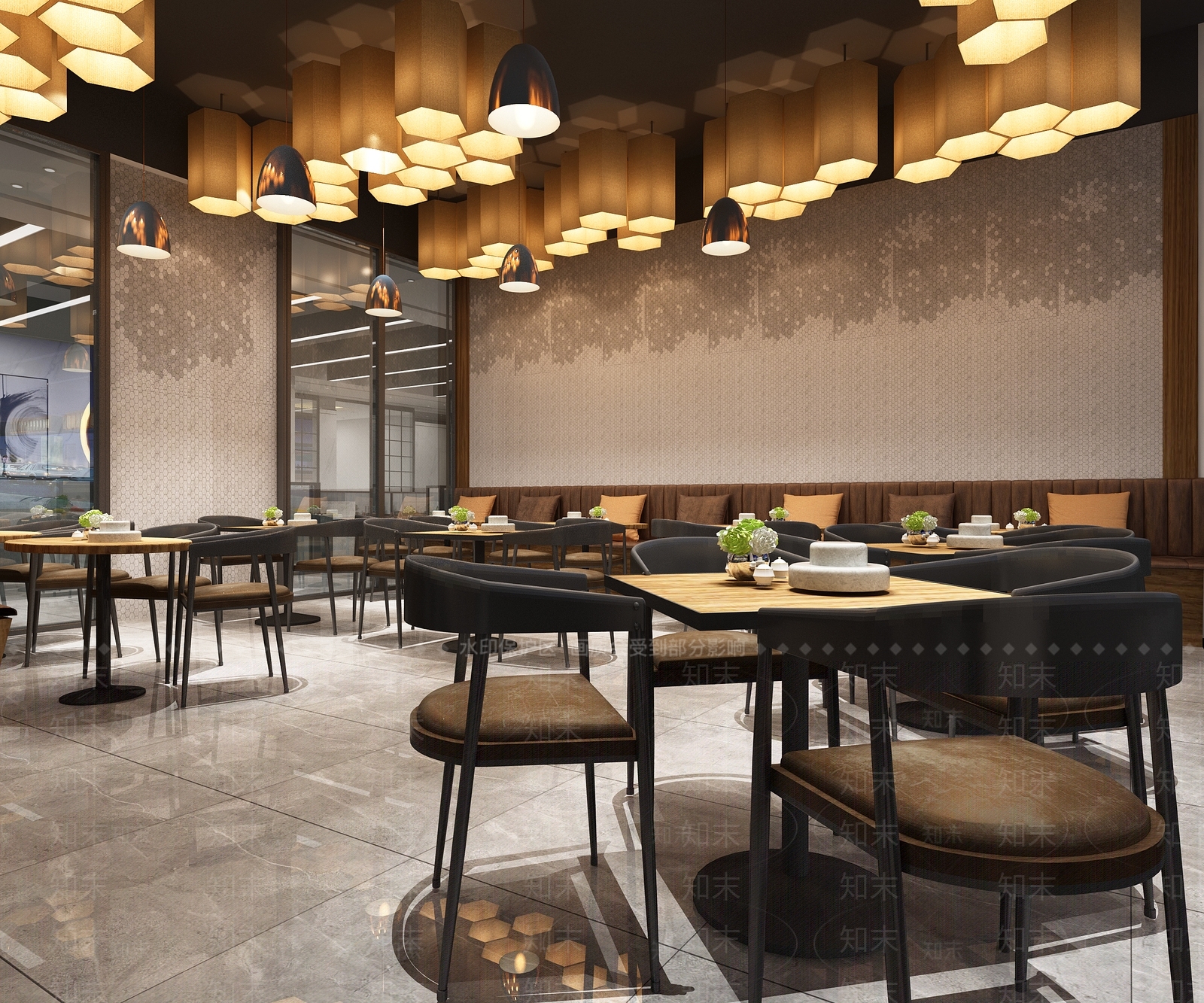 现代茶餐厅3D模型下载【ID:359662163】