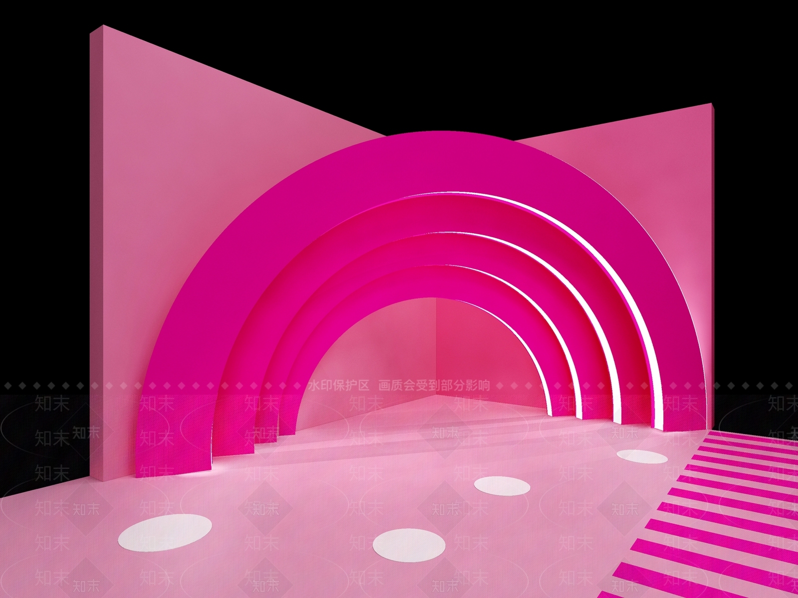 现代风格商场展区3D模型下载【ID:959664935】