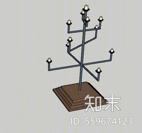 古典风格地灯SU模型下载【ID:559674123】