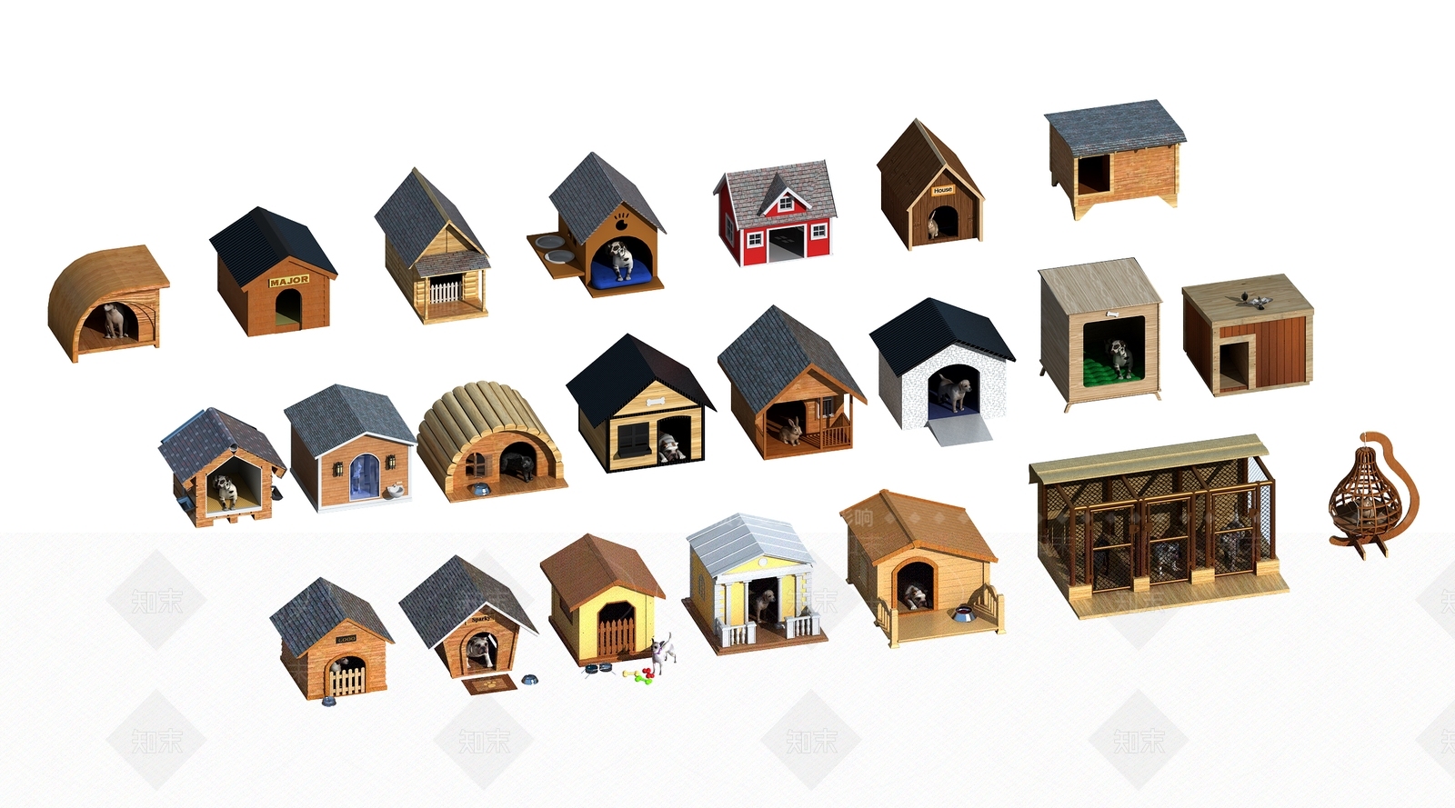 现代宠物屋3D模型下载【ID:859687454】