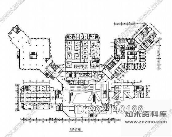 南京大型医院平面设计图cad施工图下载【ID:632140188】