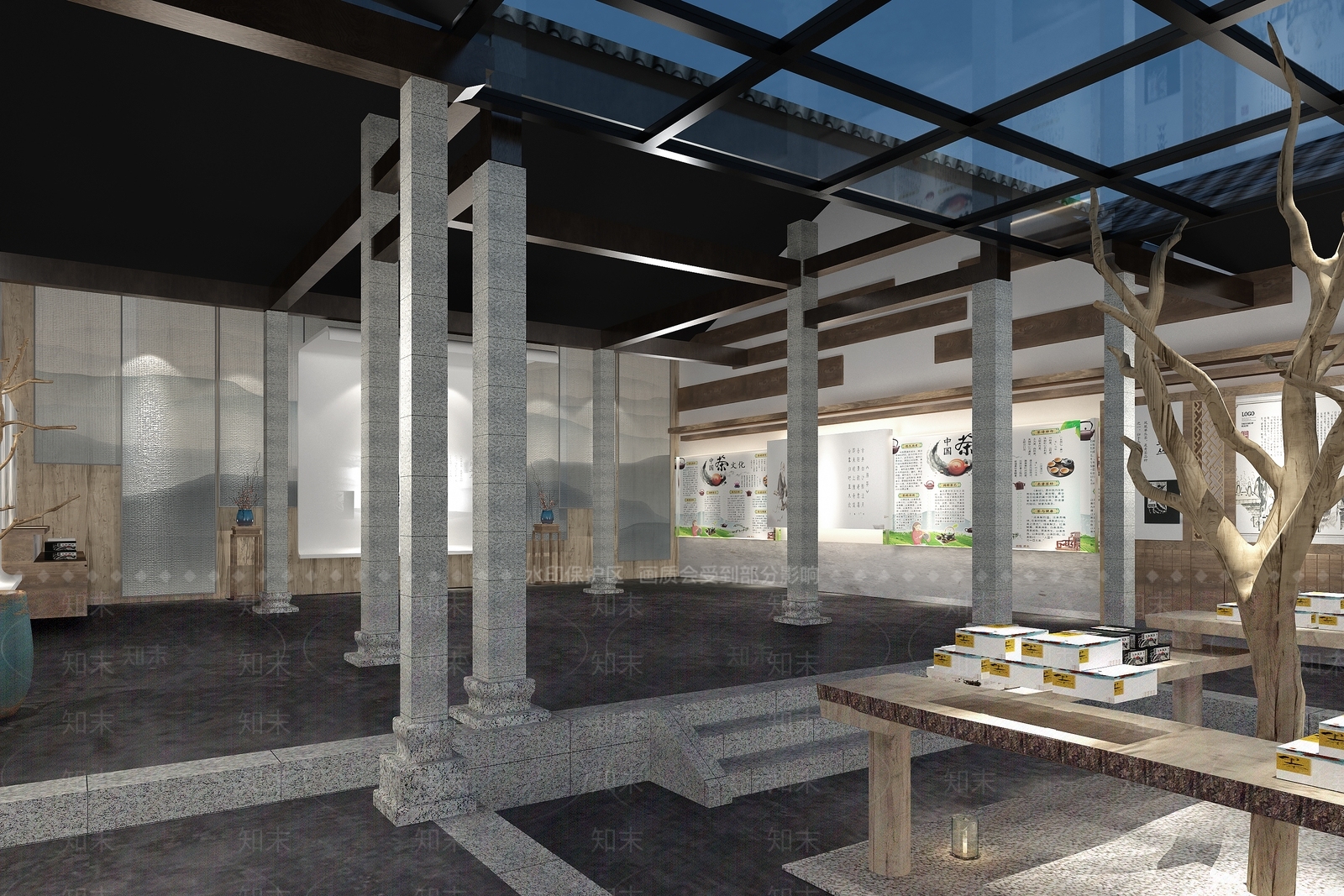 新中式茶文化博物馆3D模型下载【ID:959737723】