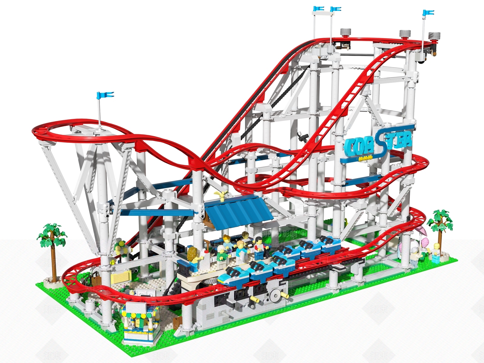 现代过山车乐高积木3D模型下载【ID:559757728】