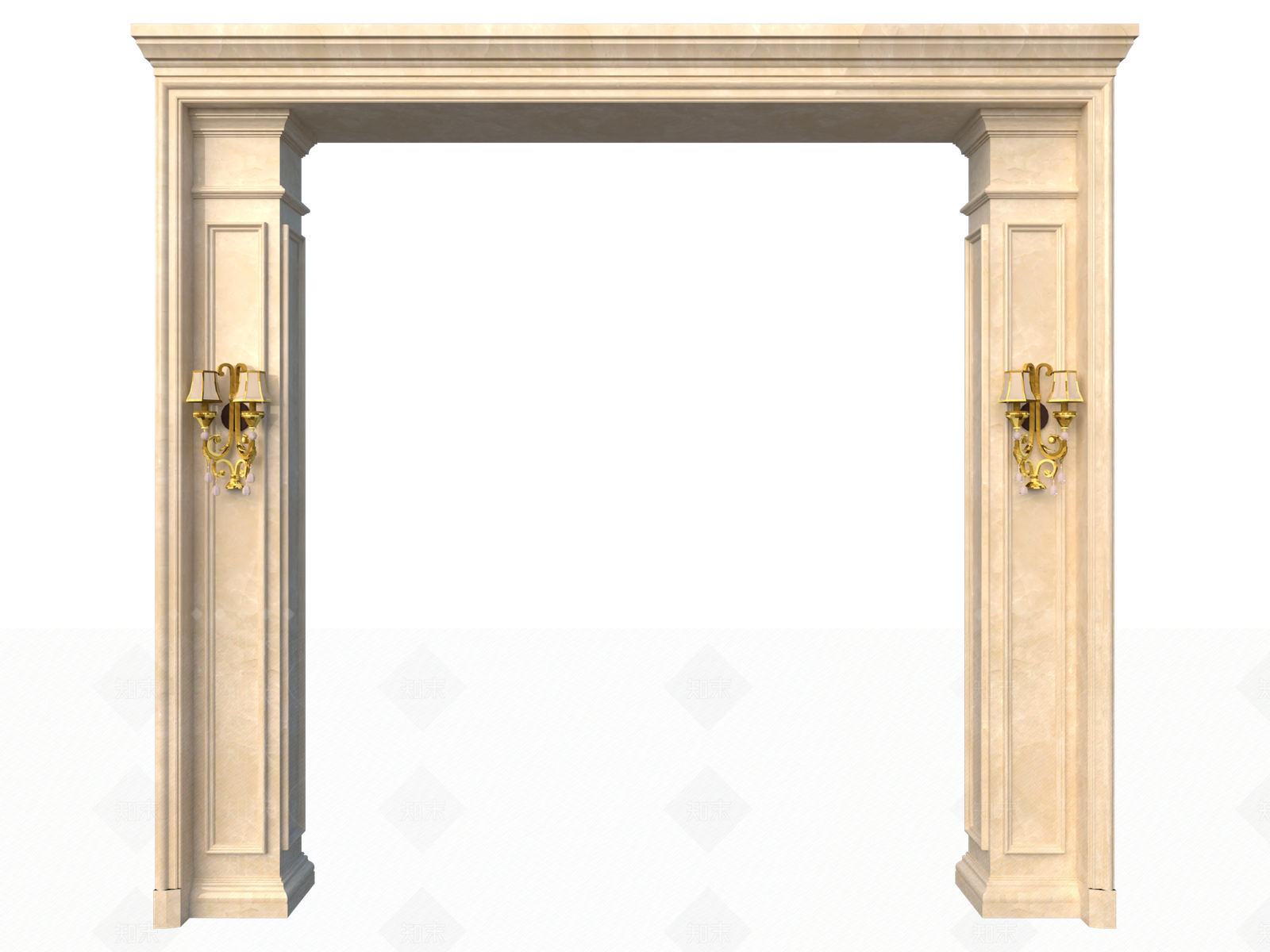 欧式风格门框垭口SU模型下载【ID:659757937】