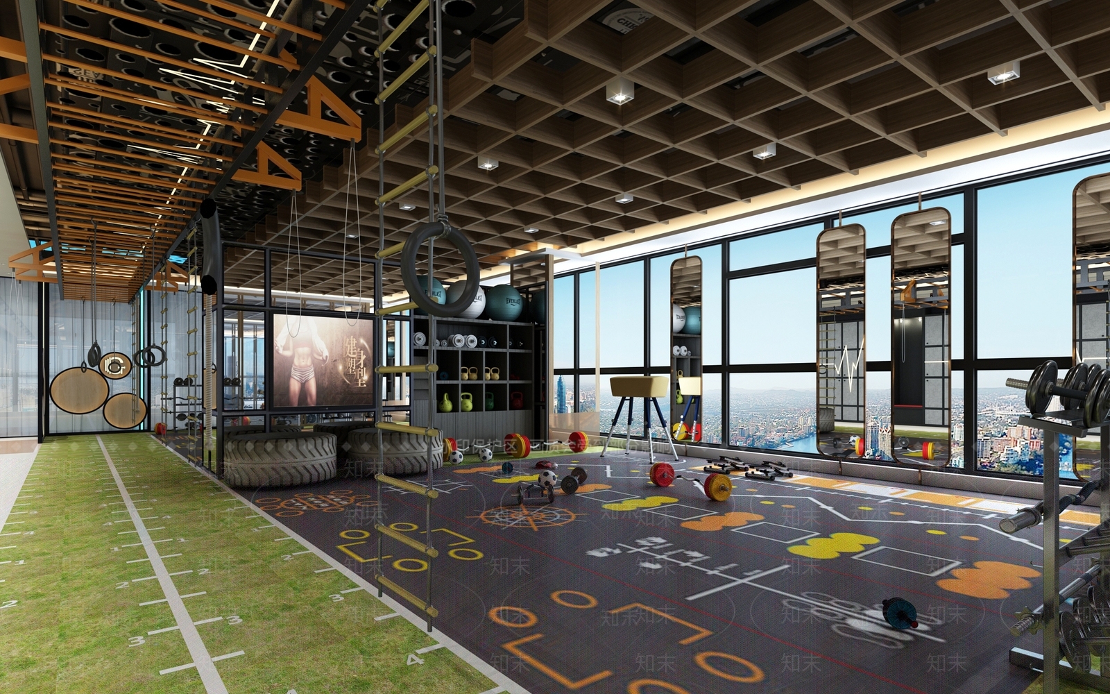 现代健身房3D模型下载【ID:959759694】