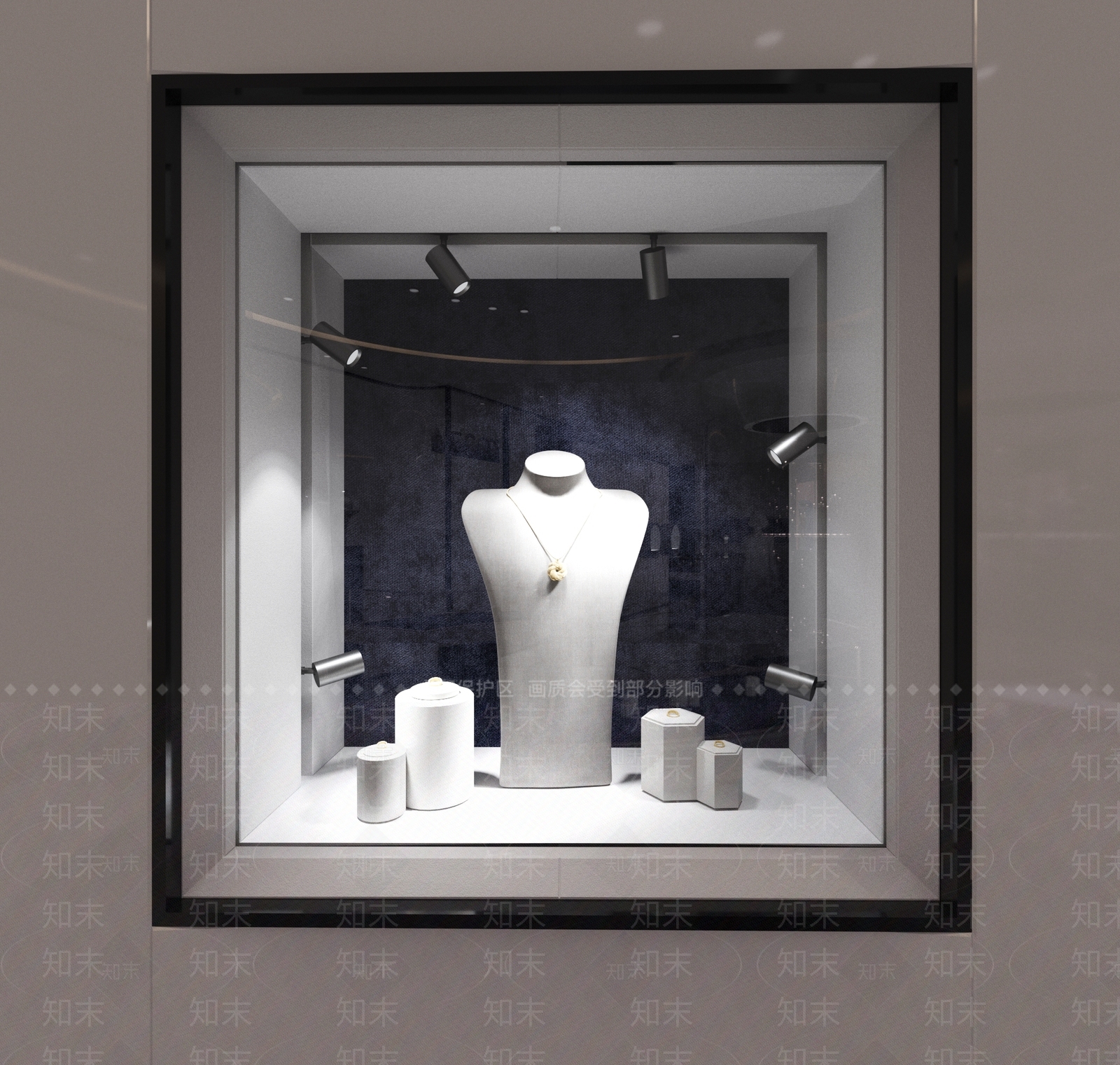 现代珠宝柜3D模型下载【ID:159794733】