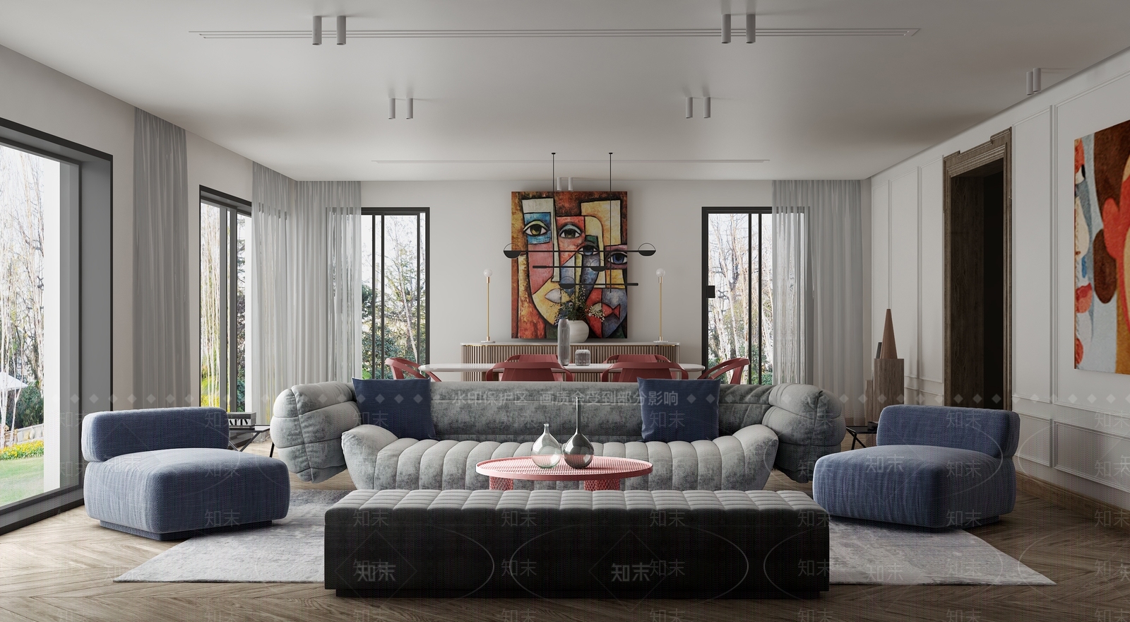 现代装饰品3D模型下载【ID:859815382】