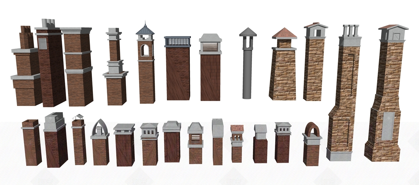 北欧风格景观小建筑SU模型下载【ID:659818721】