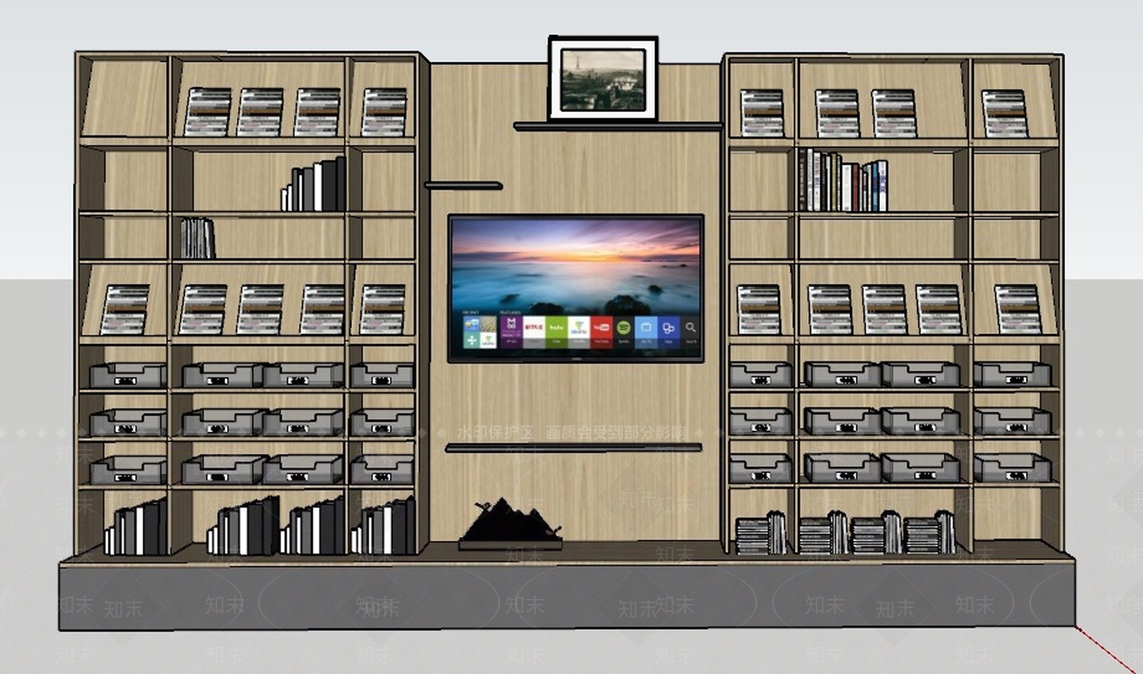 现代风格展示架SU模型下载【ID:259829541】