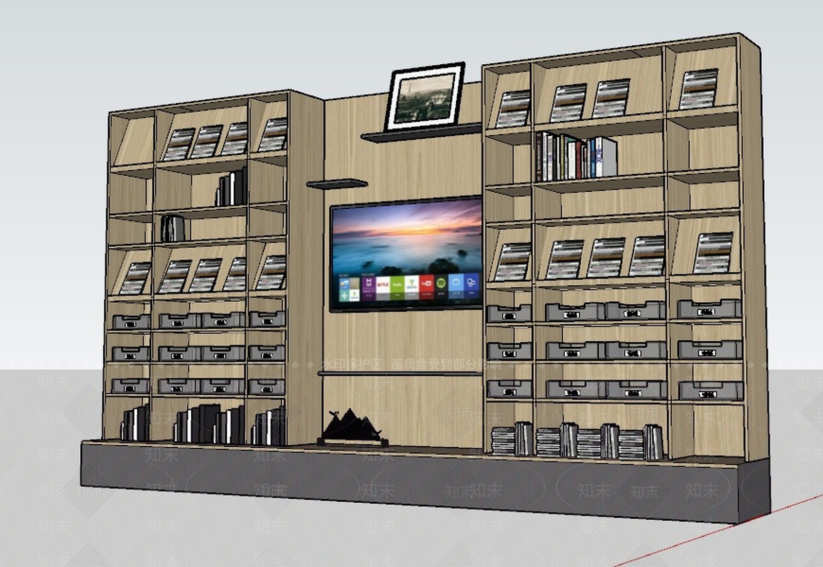 现代风格展示架SU模型下载【ID:259829541】
