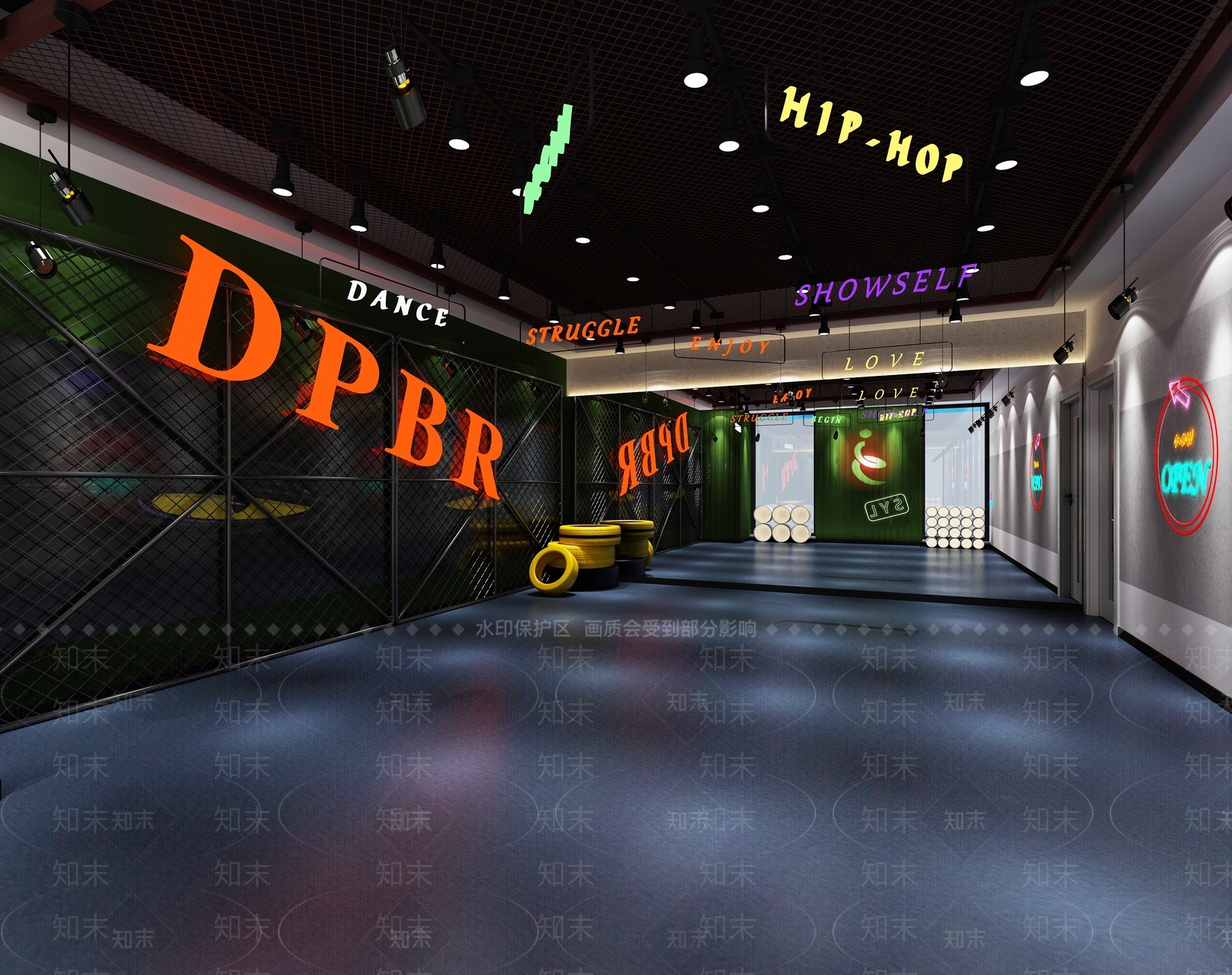 现代舞蹈教室3D模型下载【ID:959884658】