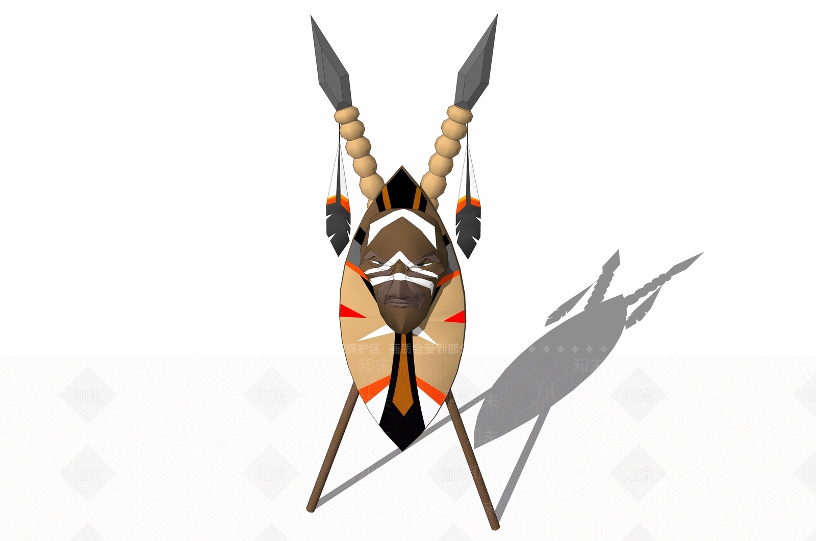 东南亚风格刀剑SU模型下载【ID:859891866】