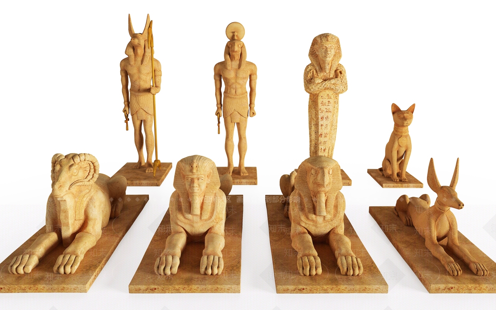 新古典埃及狮身人面像3D模型下载【ID:359923809】