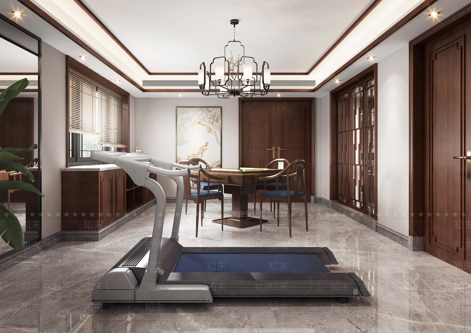 新中式棋牌室3D模型下载【ID:959964038】