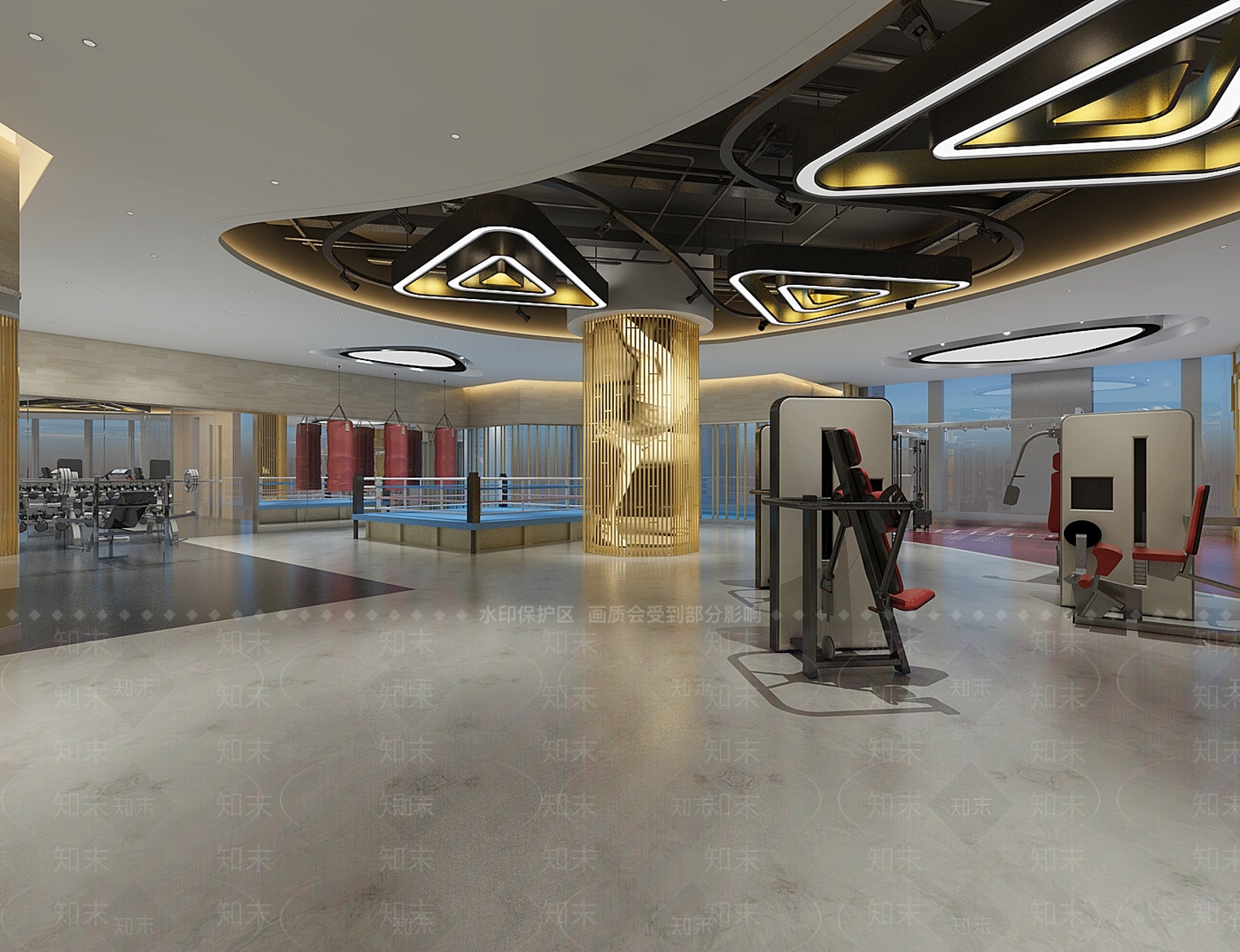 工业风格健身房3D模型下载【ID:959993697】