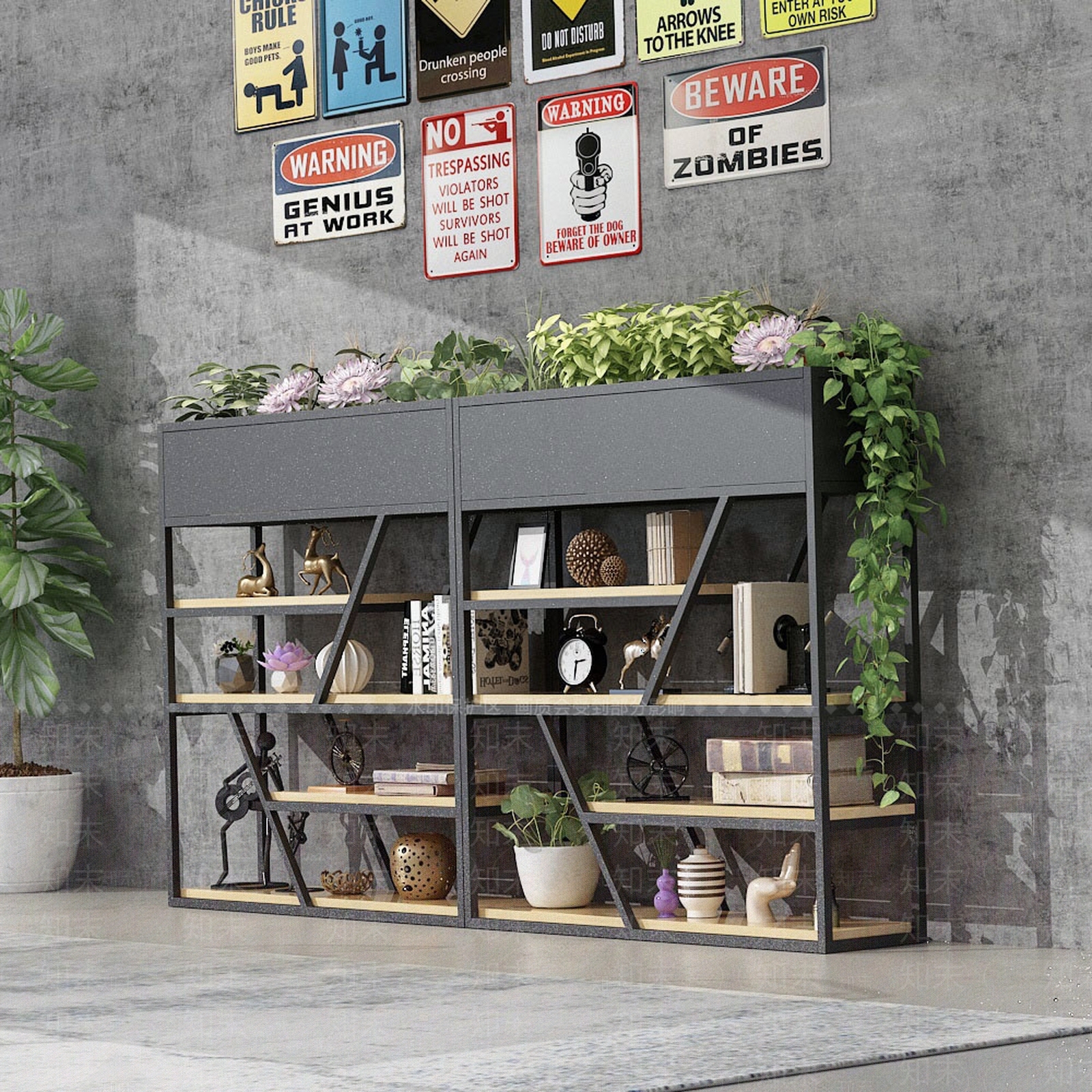 工业风铁艺花架3D模型下载【ID:860000600】