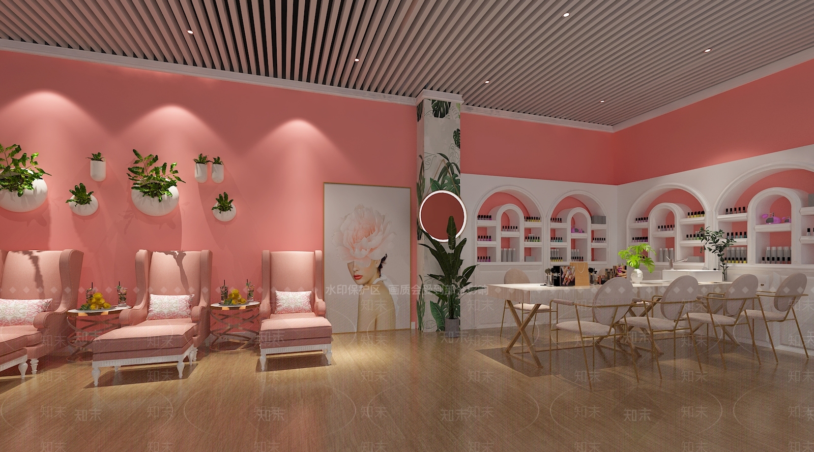 现代美甲店3D模型下载【ID:260012003】