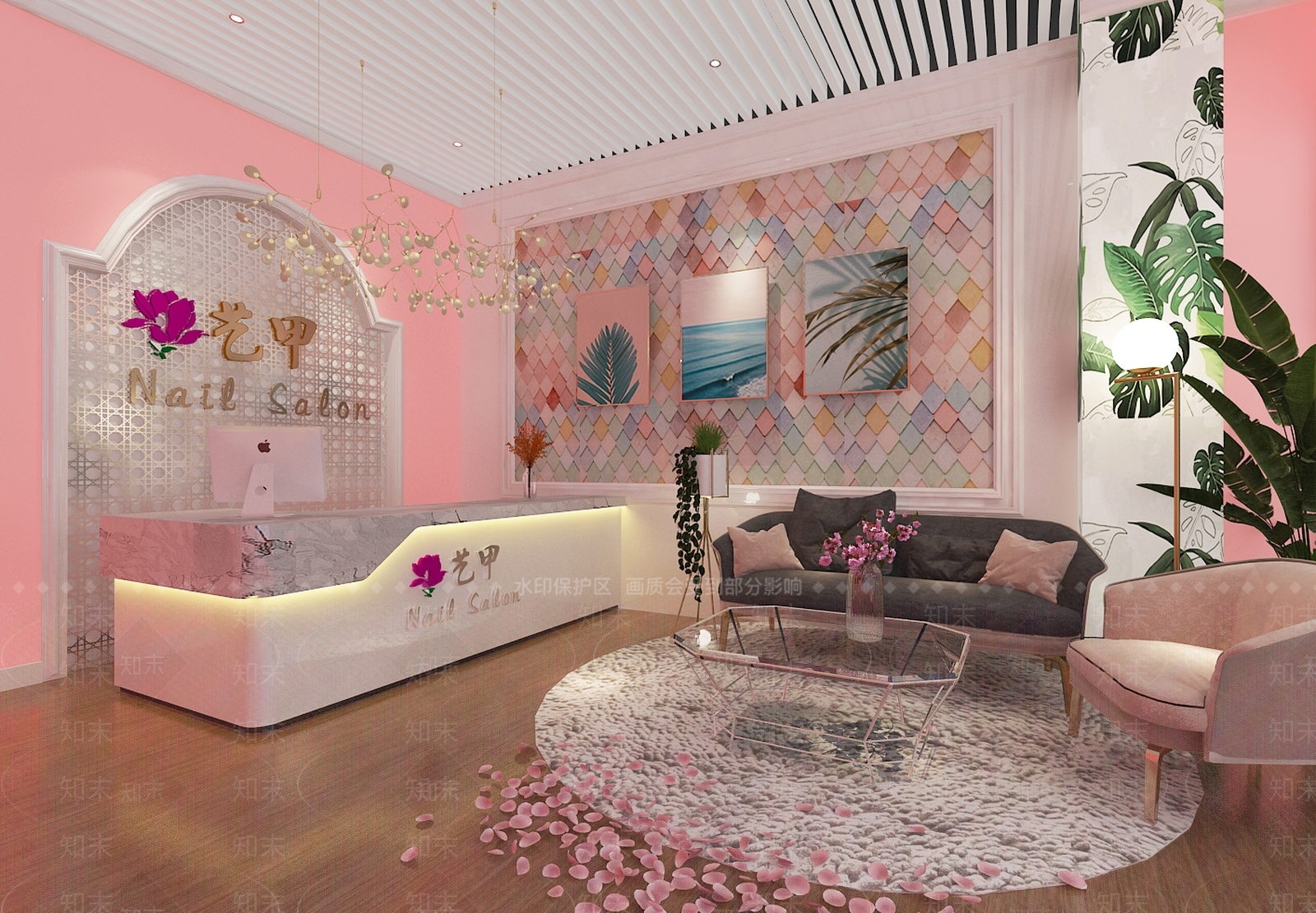 现代美甲店3D模型下载【ID:260012003】