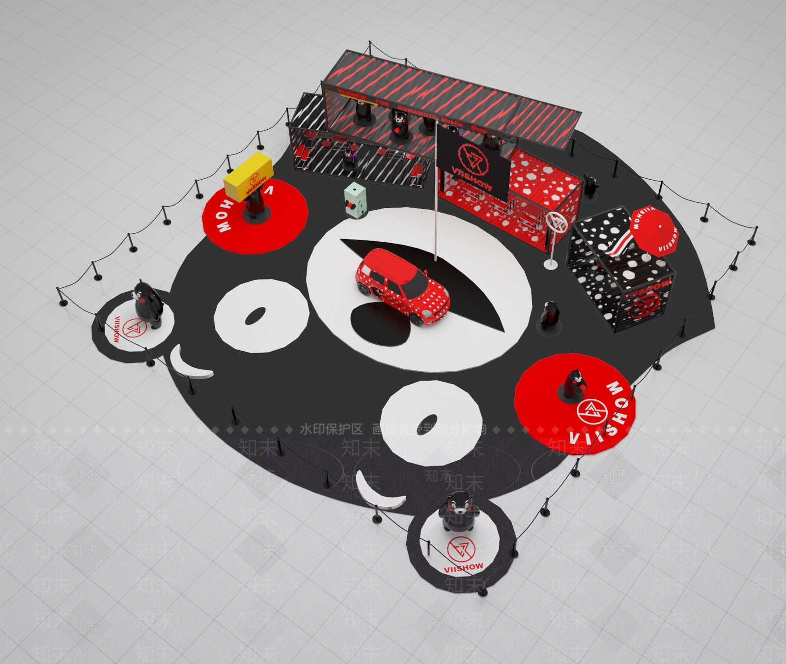 现代卡通汽车展厅3D模型下载【ID:660047911】