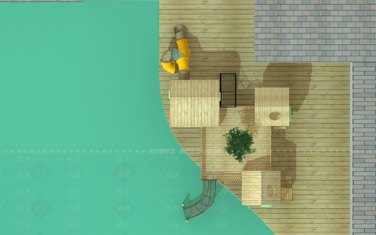 现代儿童树屋玩具3D模型下载【ID:260055447】