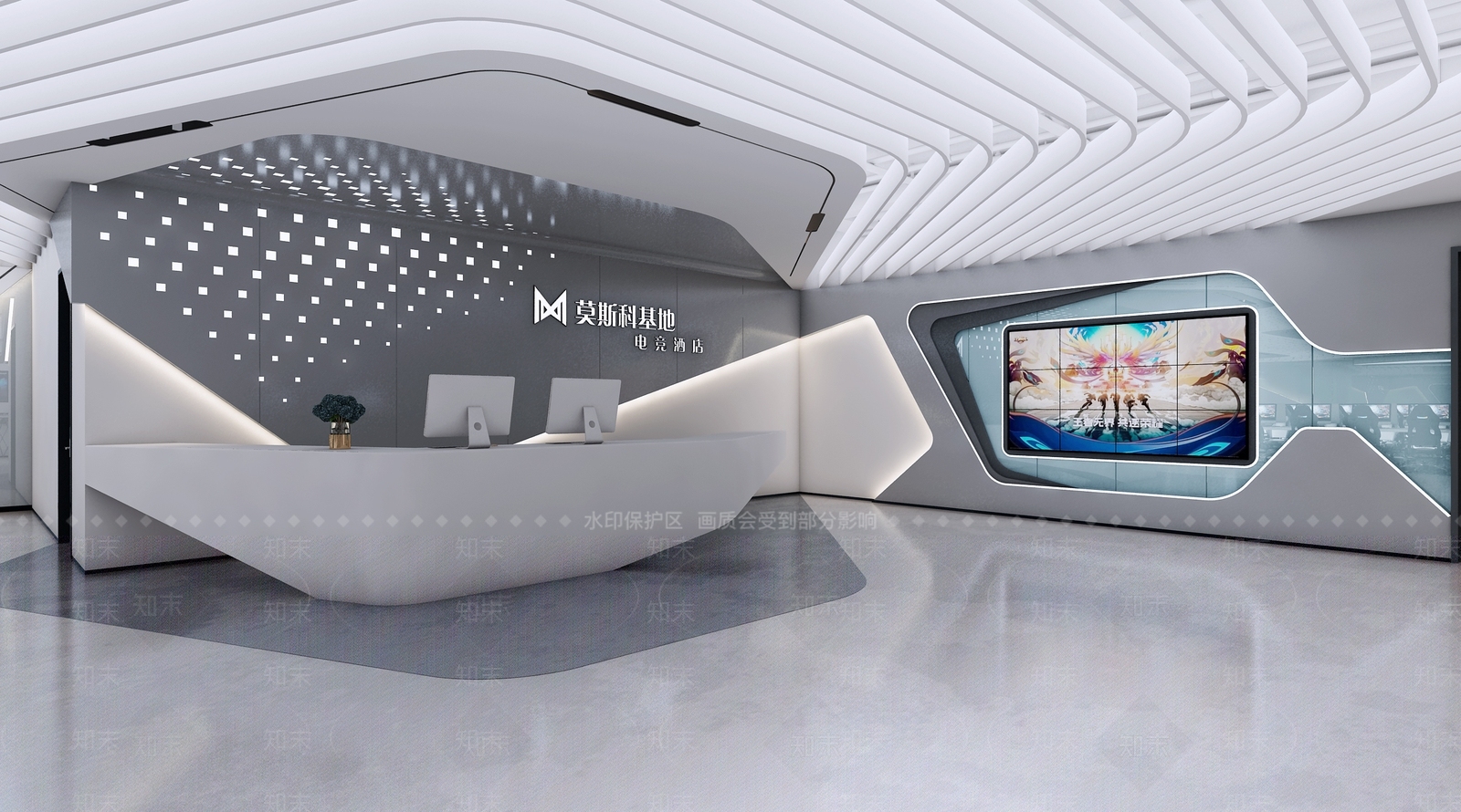 现代网咖3D模型下载【ID:960148238】