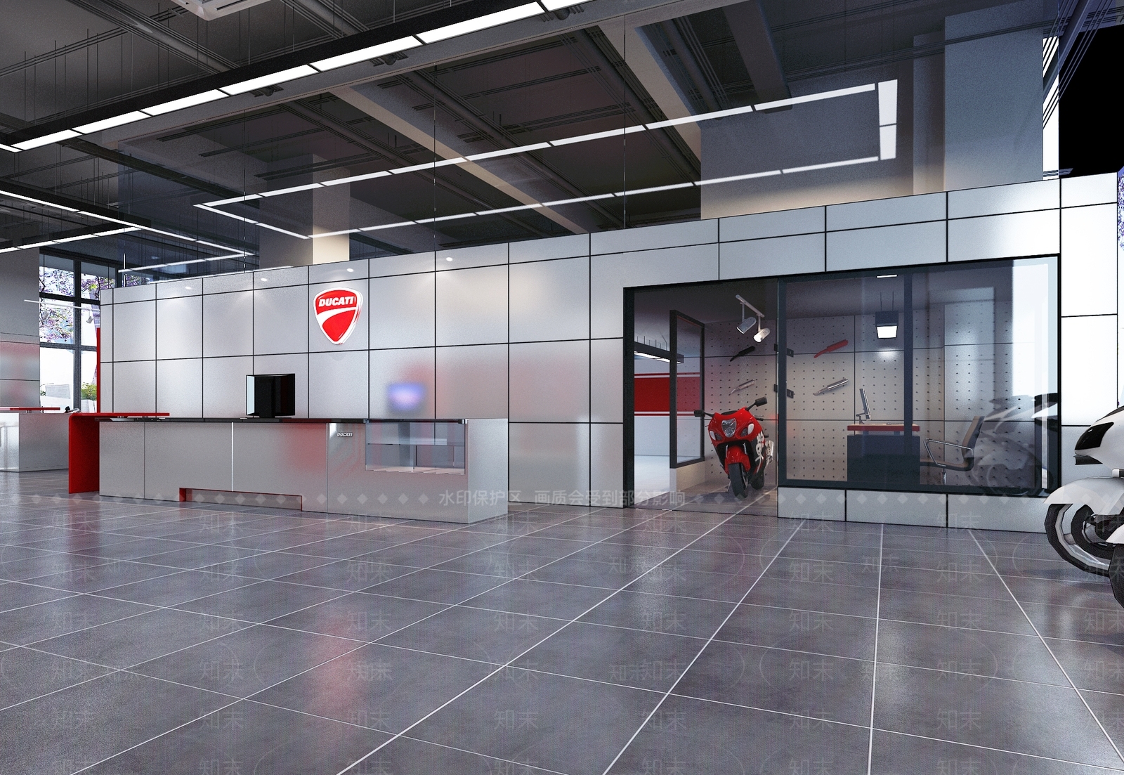 现代汽车4s店3D模型下载【ID:660160148】