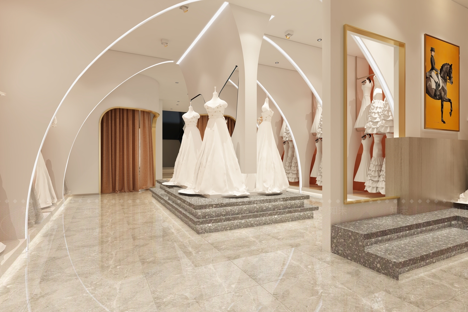 现代婚纱摄影3D模型下载【ID:560191588】