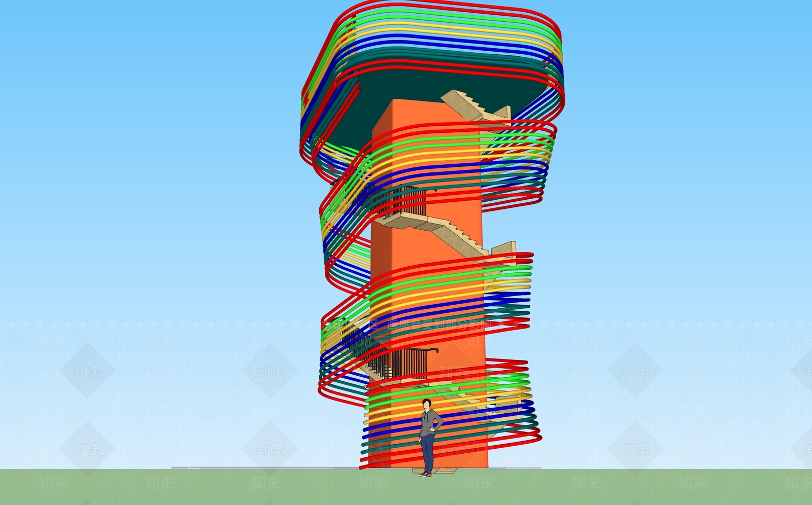 现代风格景观小建筑SU模型下载【ID:560193749】