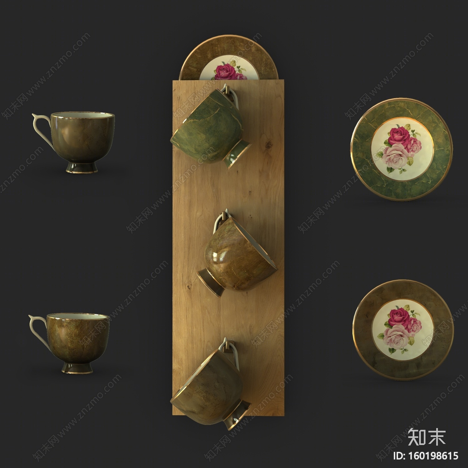 简欧茶具3D模型下载【ID:160198615】