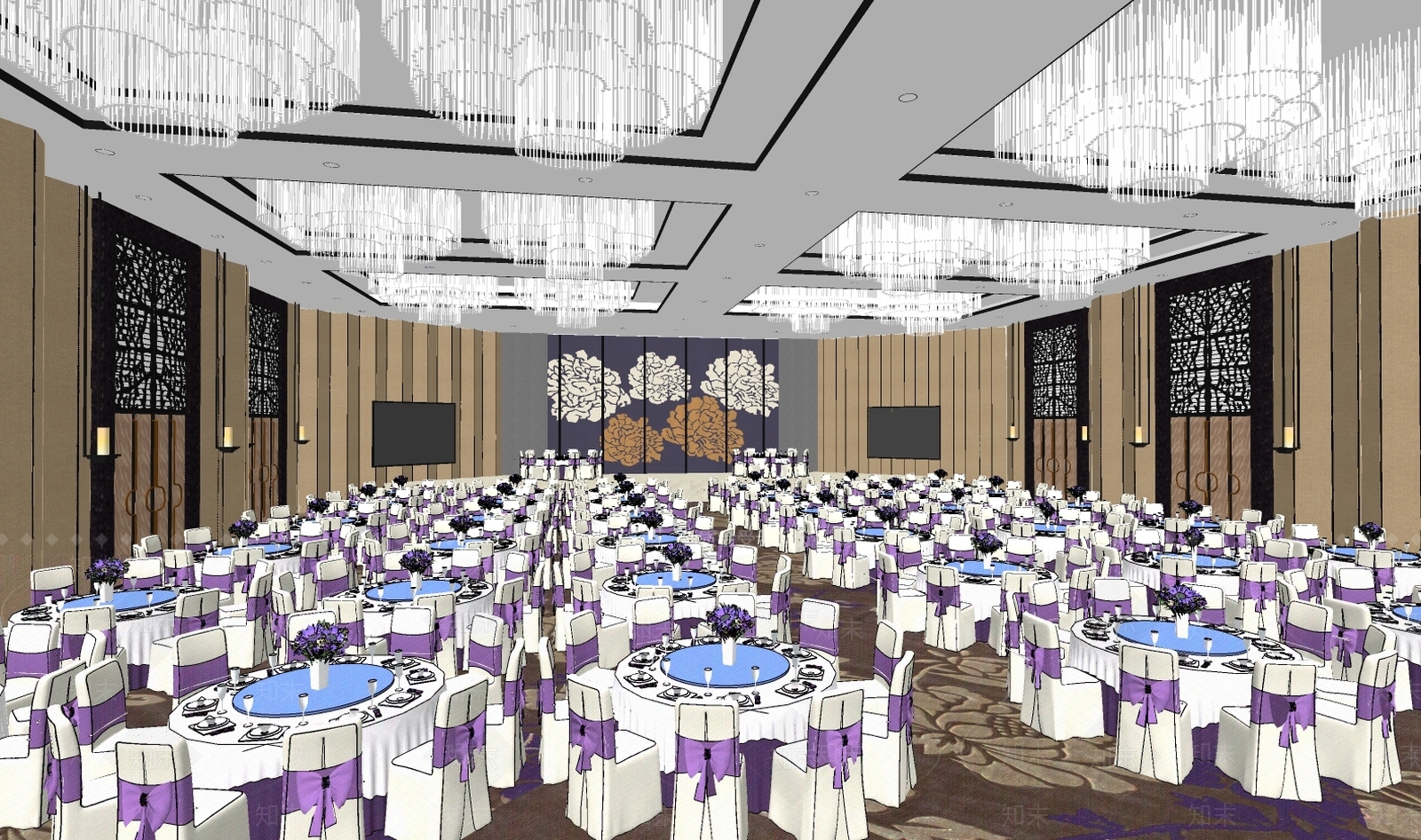 现代风格主题餐厅SU模型下载【ID:960245937】
