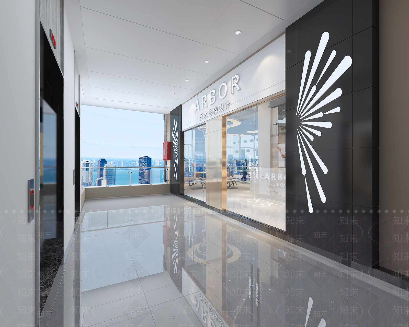 现代轻奢理发店3D模型下载【ID:960249705】