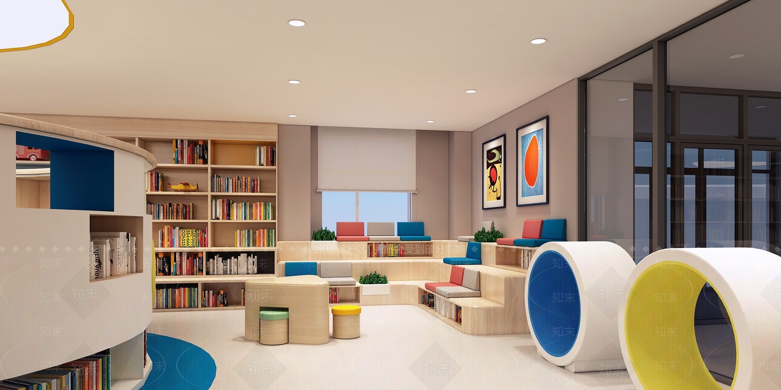 现代图书室3D模型下载【ID:860307216】