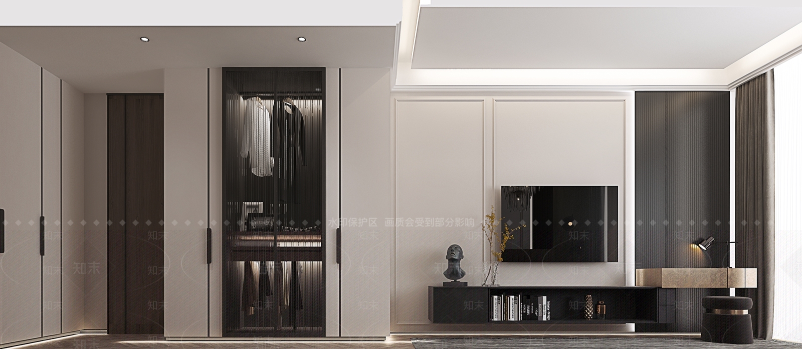 现代卧室电视柜3D模型下载【ID:460326806】