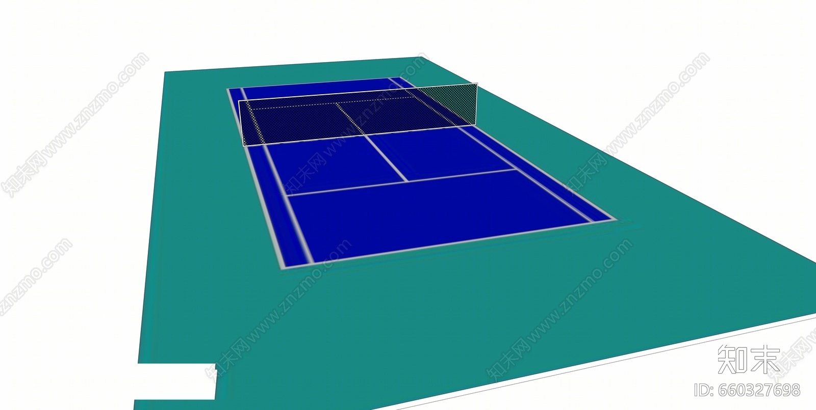 现代风格网球场SU模型下载【ID:660327698】