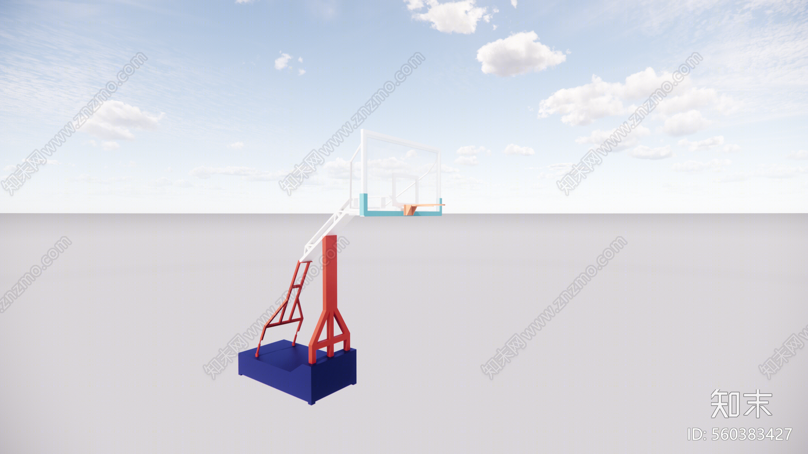 现代风格篮球架SU模型下载【ID:560383427】