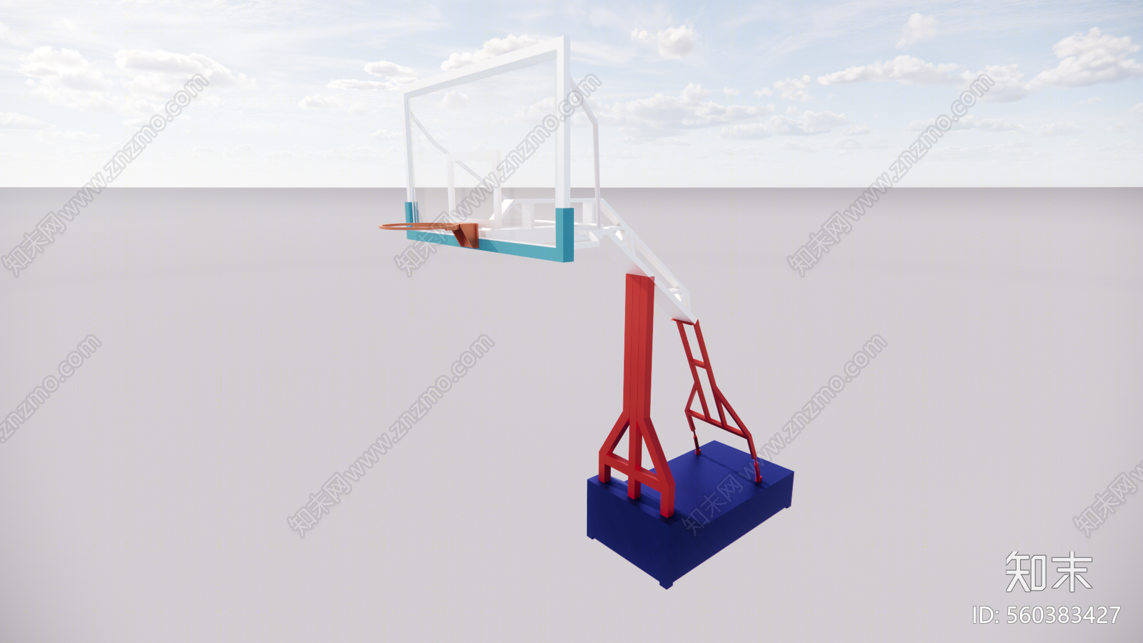 现代风格篮球架SU模型下载【ID:560383427】